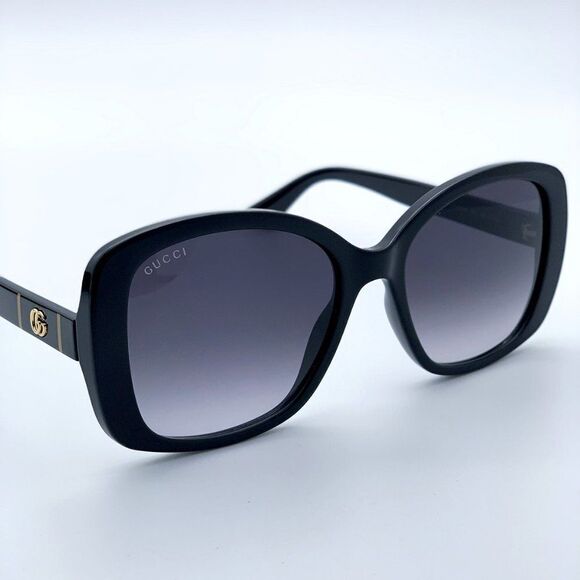 ЄNEW Gucci GG0762S  001 Black Gray Gradient Square Women Sunglasses - Picture 11 of 13